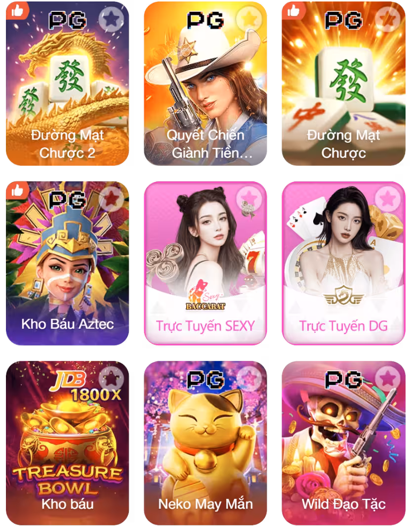 Các trò chơi hot tại NK888